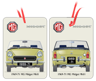 MG Midget MkIII (disc wheels) 1969-71 Air Freshener